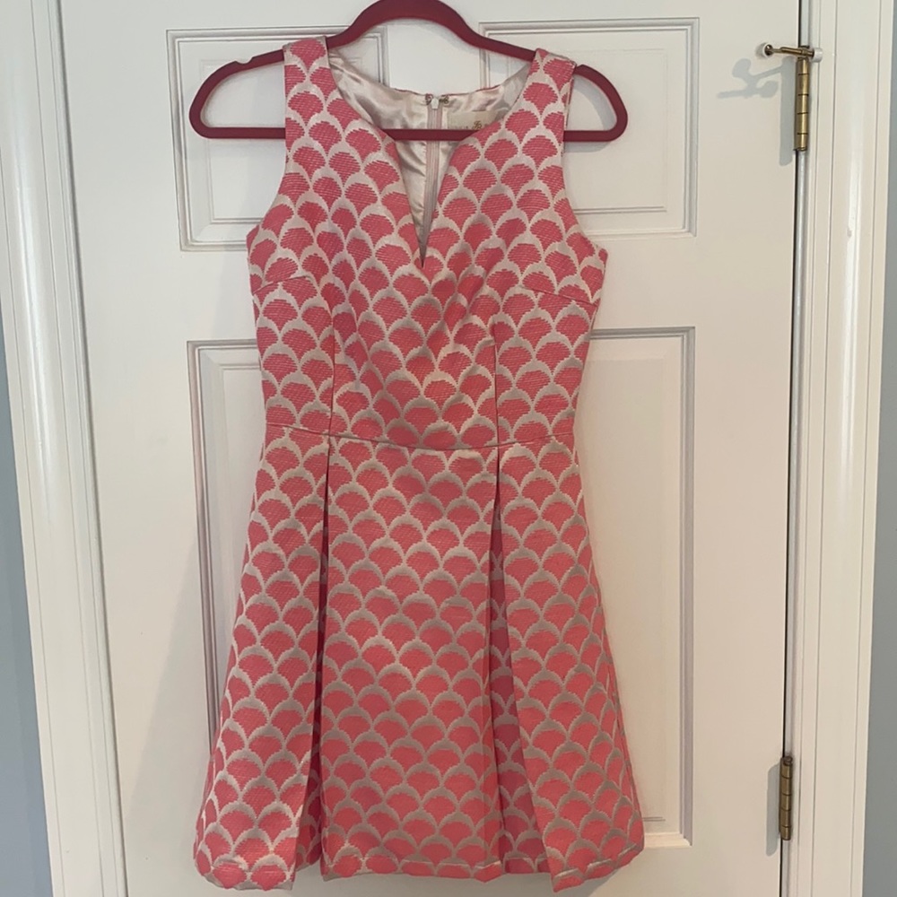 Julie brown size 4 pink cocktail dress